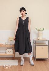 YURIKA Parachute Balloon Midi Dress