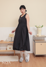 YURIKA Parachute Balloon Midi Dress