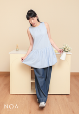 KASUNE Nylon Balloon Mini Dress