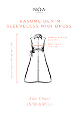 KASUME Denim Sleeveless Midi Dress