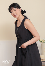 YURIKA Parachute Balloon Midi Dress