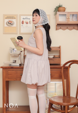 KASUNE Nylon Balloon Mini Dress