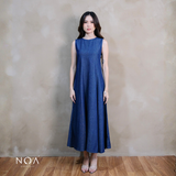 NAGIYA Denim Sleveeless Maxi Flared Dress