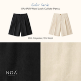 KAMARI Wool Look Culotte Pants