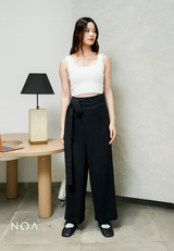 AYAKA Linen Wrap Straight Pants