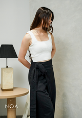 AYAKA Linen Wrap Straight Pants