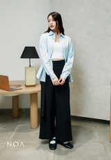 AYAKA Linen Wrap Straight Pants