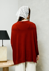 HANAKA Knitted Batwing Blouse