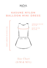 KASUNE Nylon Balloon Mini Dress