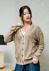 NATSUME Embossed Knitted Cardigan