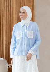 NOA X DHATU KAZUYA Lace Pocket Striped Shirt