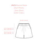 JINZU Denim Relax Short Pants
