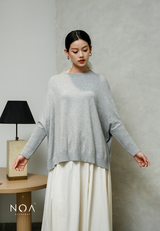 HANAKA Knitted Batwing Blouse
