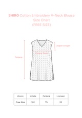 SHIRO Cotton Embroidery V-Neck Blouse + Inner Furing
