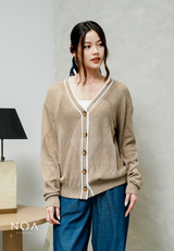 NATSUME Embossed Knitted Cardigan