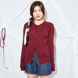MIONA Knitted Cable Long Sleeve Cardigan