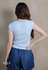 ARIKA Rib Spandex Short Sleeve Slim Fit T-Shirt