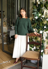 HATORI Knitted Batwing Long Sleeve Blouse