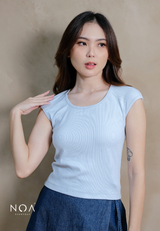 ARIKA Rib Spandex Short Sleeve Slim Fit T-Shirt