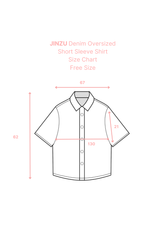 JINZU Denim Oversized Short Sleeve Shirt