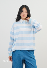 KASHI Striped Rugby Long Sleeve T-Shirt