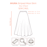 MIURA Striped Maxi Skirt