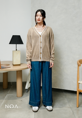 NATSUME Embossed Knitted Cardigan