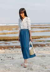 UME Basic Stripes Knitted Cardigan - Blue