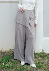 ICHIKA Linen Wrap Long Pants