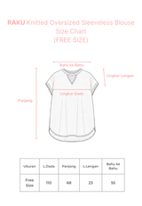 RAKU Knitted Oversized Sleeveless Blouse