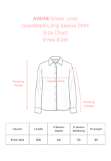 NOA X KUSUMANGGI - ARUMI Sheer Look Oversized Long Sleeve Shirt