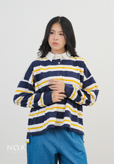 KASHI Striped Rugby Long Sleeve T-Shirt