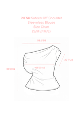 RITSU Sateen Off Shoulder Sleeveless Blouse