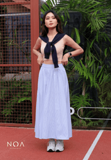 MIURA Striped Maxi Skirt