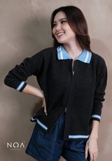 ANIKA Knitted Two Way Zipper Cardigan
