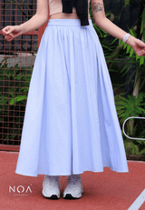 MIURA Striped Maxi Skirt