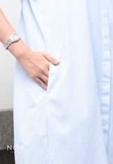 MIURA Striped Midi Shirt Dress