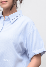 MIURA Striped Midi Shirt Dress