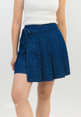 AYUKA Denim Wrap Pleats Skort
