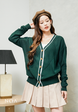 NATSUME Embossed Knitted Cardigan