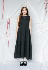 MIKA Cotton Sleeveless Flare Maxi Dress