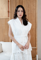 NOA X DHATU AKANE Embroidery Vest with Belt