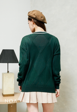NATSUME Embossed Knitted Cardigan