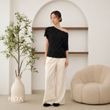 SEKA Rayon Dots Boatneck T-Shirt