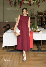 MIKA Cotton Sleeveless Flare Maxi Dress