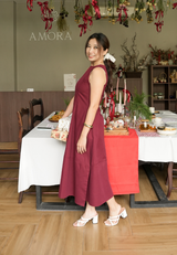 MIKA Cotton Sleeveless Flare Maxi Dress