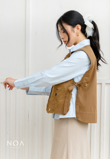 NOA X KUSUMANGGI - NAIRI Embroidery Vest with Side Tie