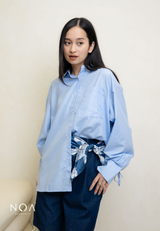 RIZUKA Back Drawstring Long Sleeve Shirt