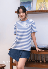 NOA X ANFUR - In Her Bloom Era Regular Striped T-Shirt