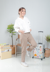 KAZASHI V Neck Shirt - White